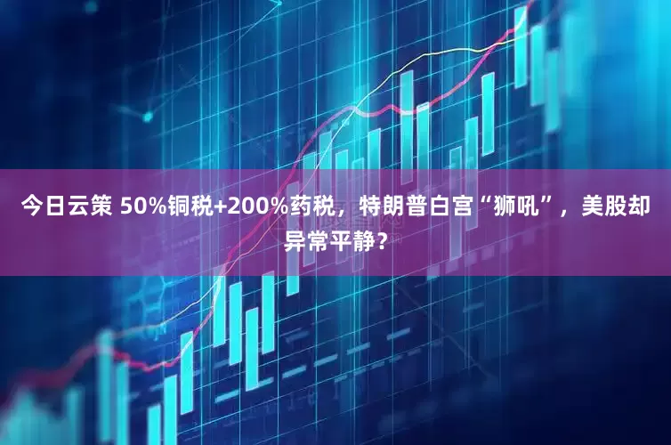 今日云策 50%铜税+200%药税，特朗普白宫“狮吼”，美股却异常平静？