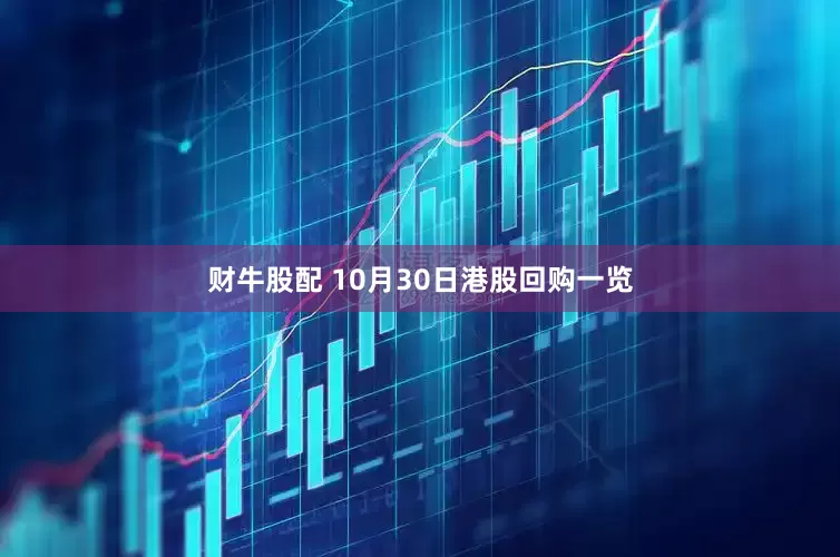 财牛股配 10月30日港股回购一览